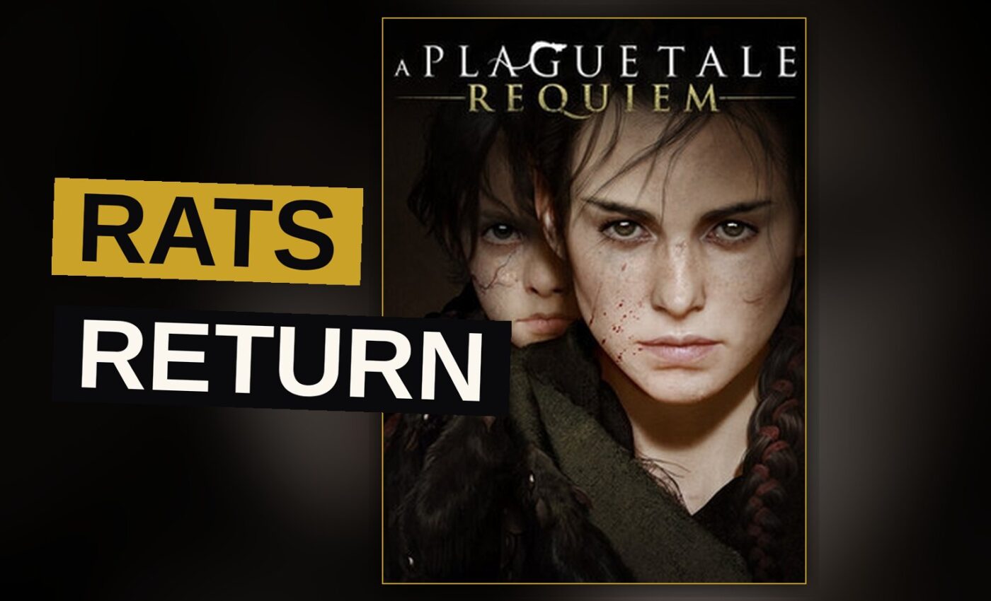 A young woman and her brother move through a ruined village as a vast swarm of rats surges around them.
