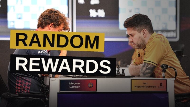 Two prisoners sit opposite each other amid swirling clouds of numbers, symbolizing the shifting rewards of their game.