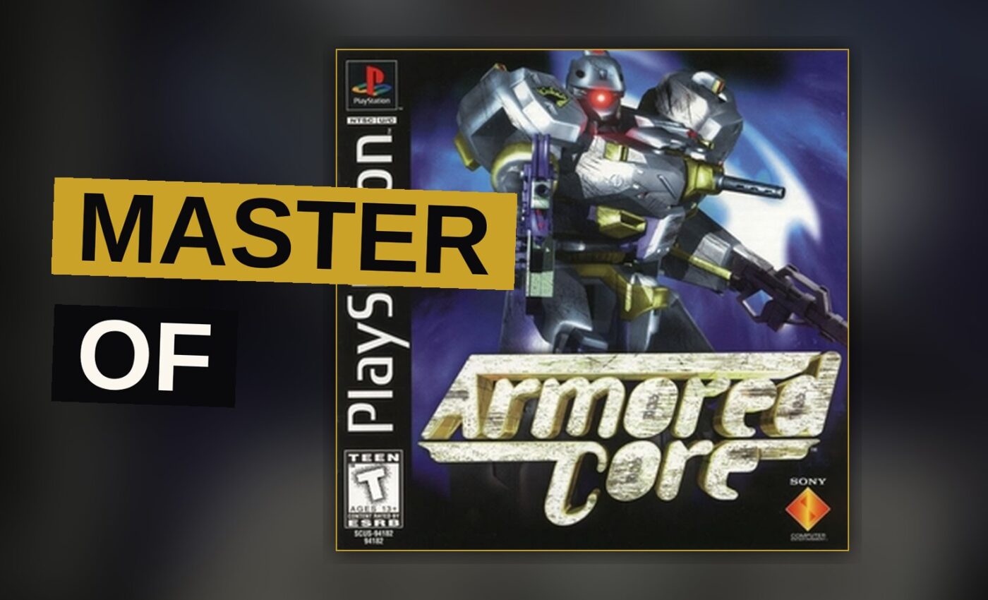 Two armored machines clash within a burning arena, smoke curling above them.