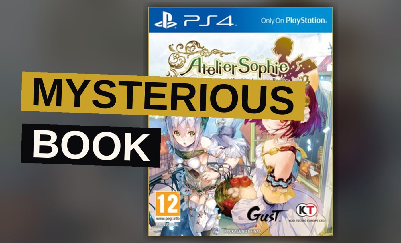 A young alchemist stands before a mysterious book within her small, charming town.