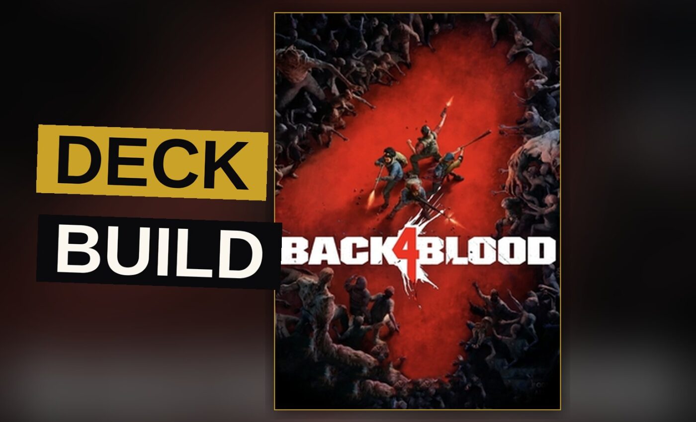 Four survivors prepare against a horde of zombies in a ruined city street.
