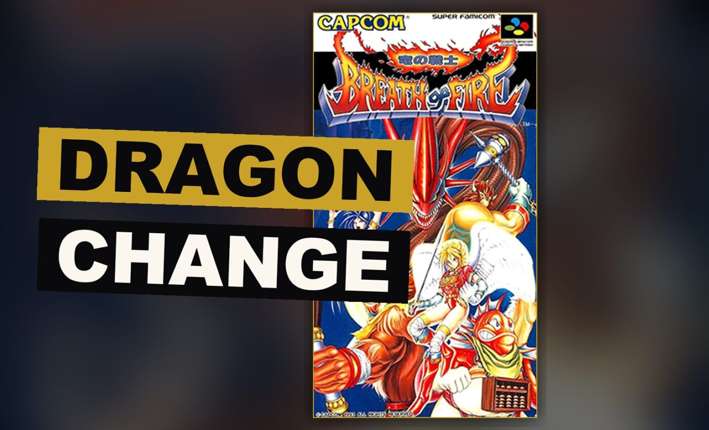 A young man begins to change into a dragon as his companions stand beside him in a wide, ancient land.