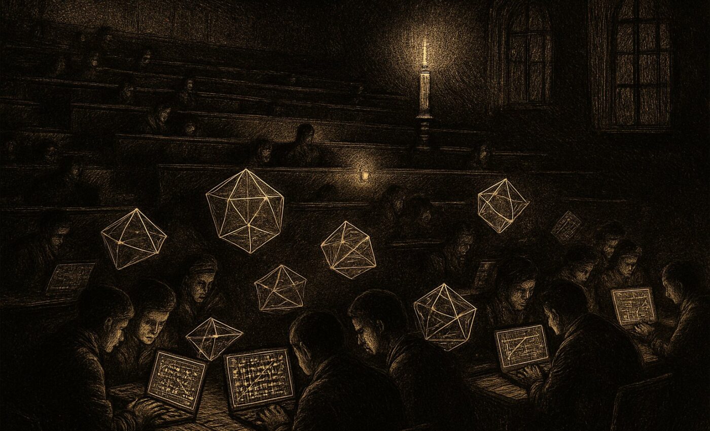 Within a vast hall of learning, teams bend above their engines, chasing riddles that have vexed the wise for many years.