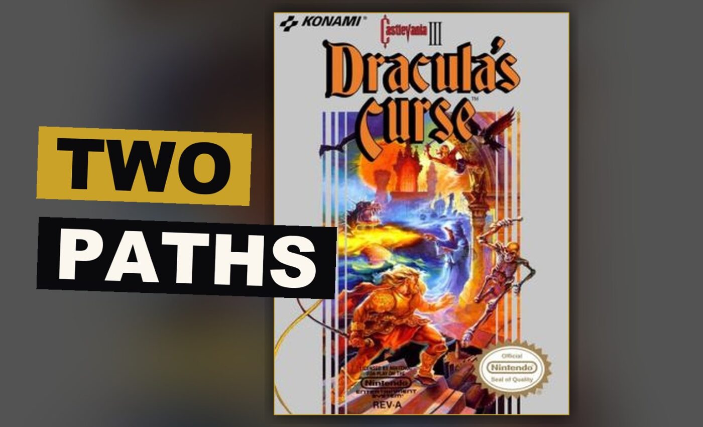 A hunter stands before a glowing castle hall haunted by dread creatures.