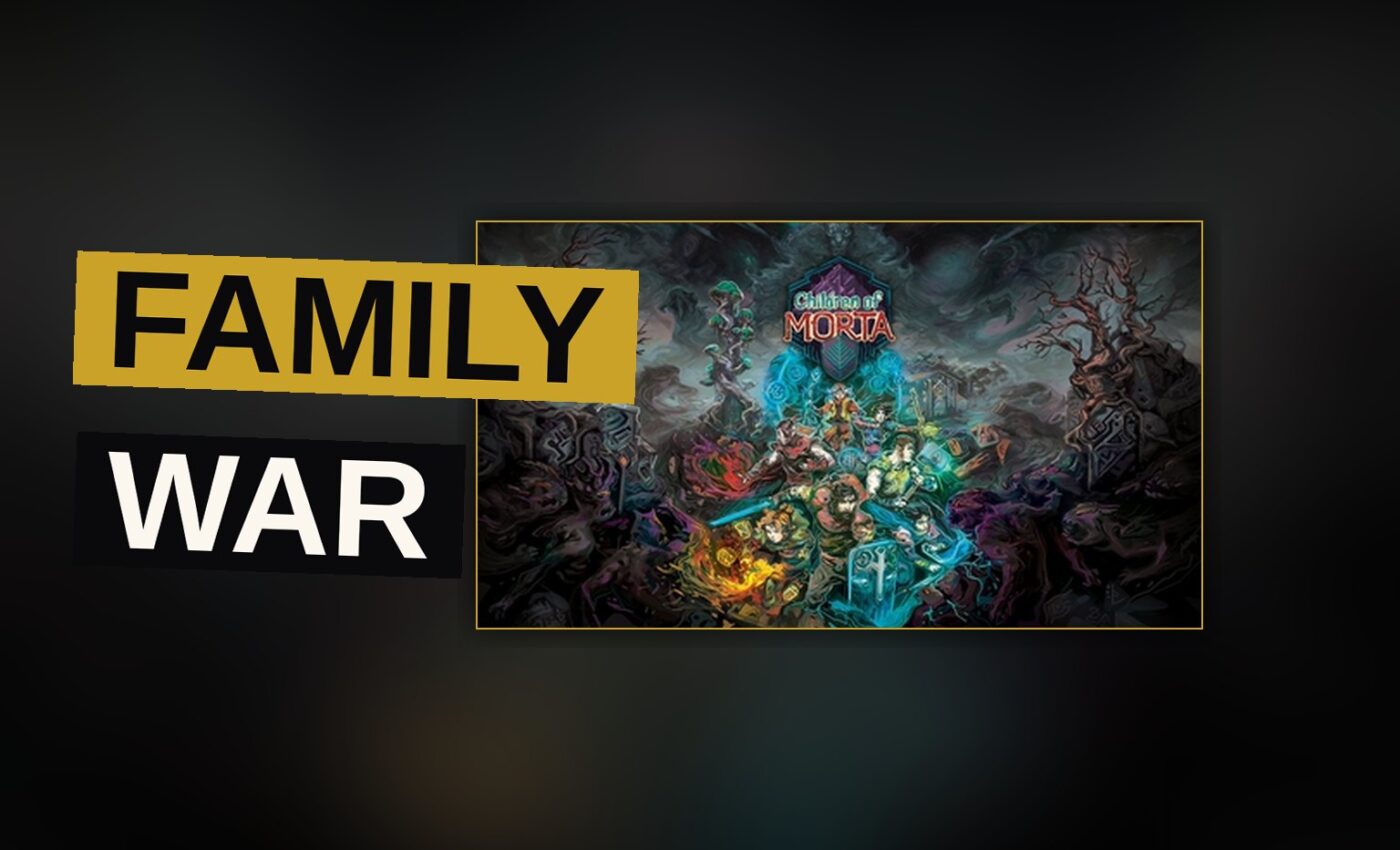 A family of warriors stands ready to defend their haunted village from swarming monsters.