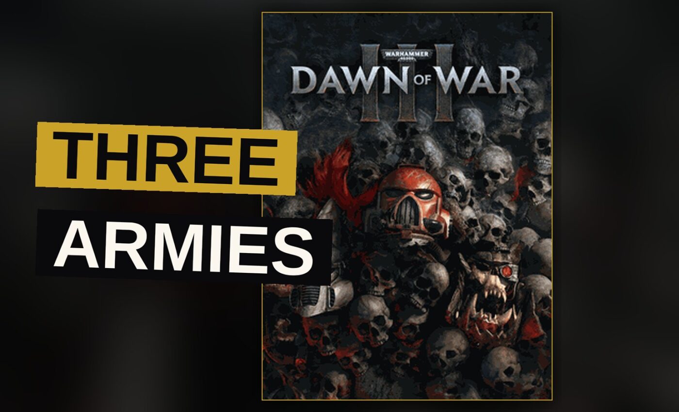 Three armies clash upon a distant battlefield lit by starlight.