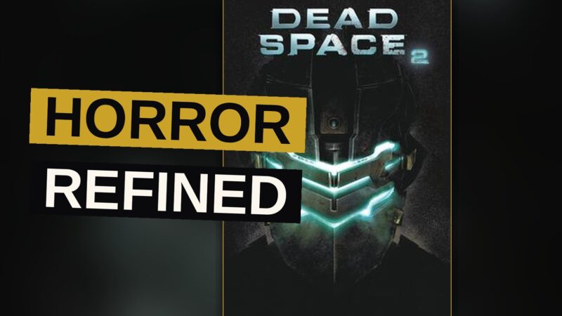 Isaac Clarke aims a plasma cutter at a necromorph in a dim, damaged corridor of the Sprawl.