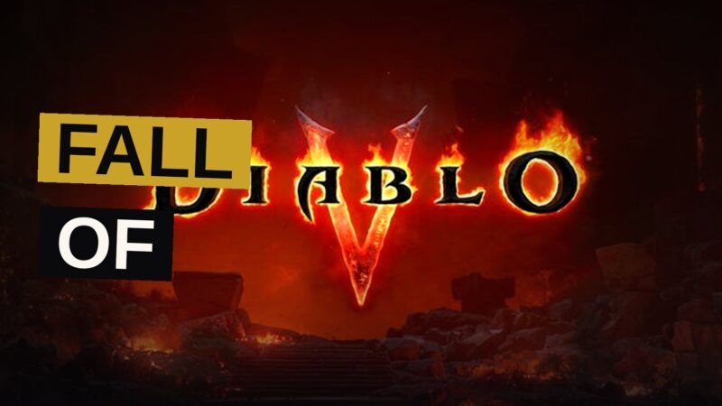 A shadowy demon hunter stands amid ruins in a dark fantasy world consumed by shadow.