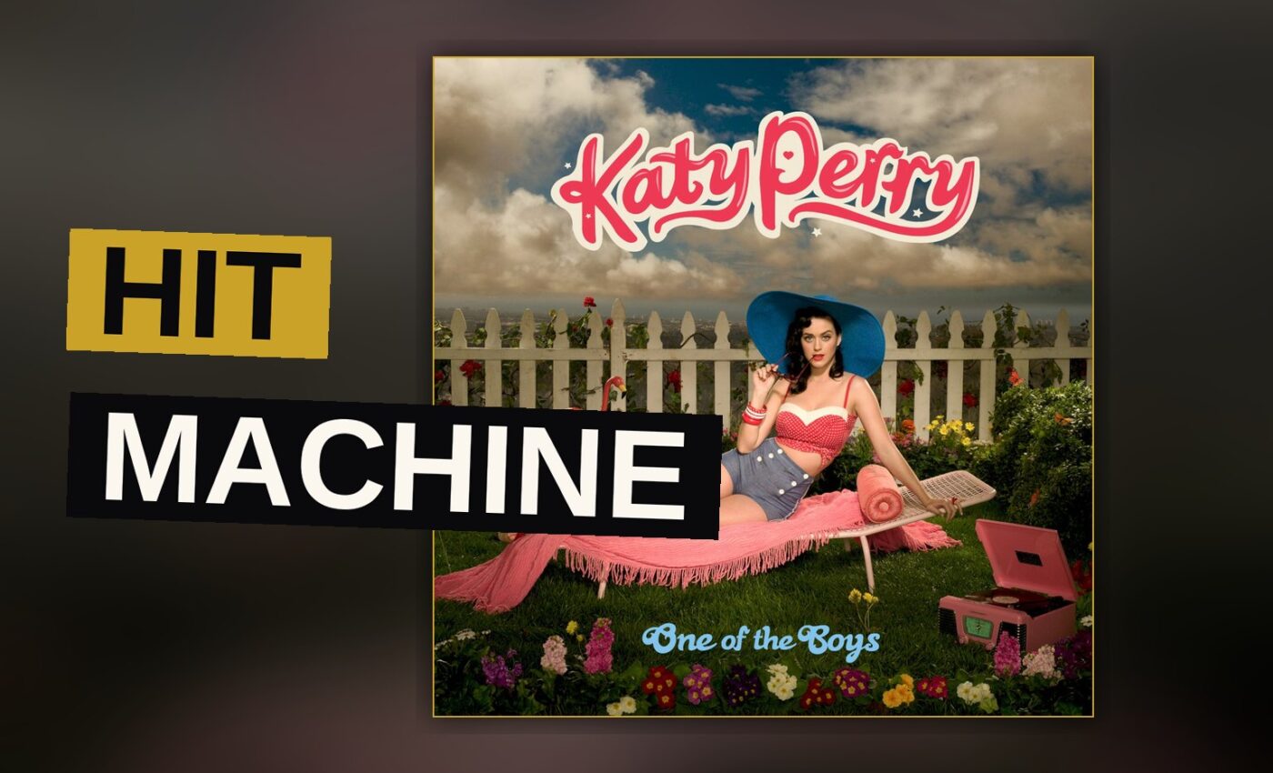 A pop star stands amid neon lights and falling confetti, evoking the energy of a hit-making record.
