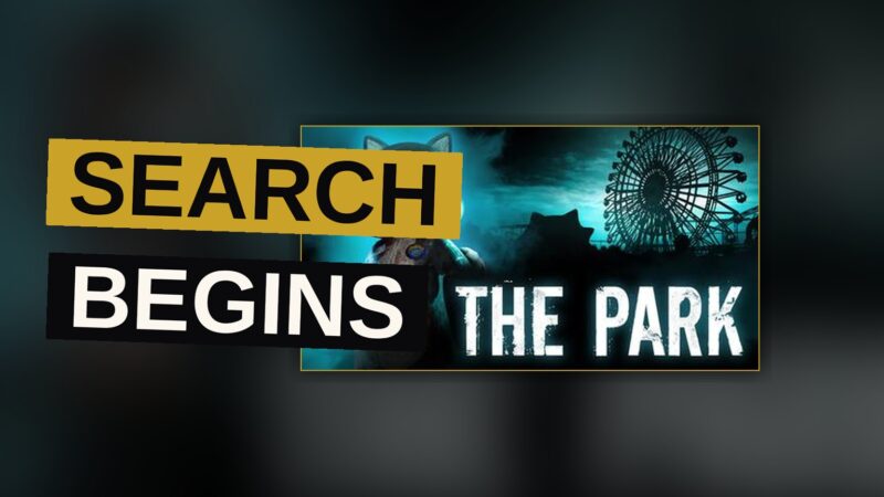A park manager wanders through a dimly lit amusement park at night, searching for a missing boy.