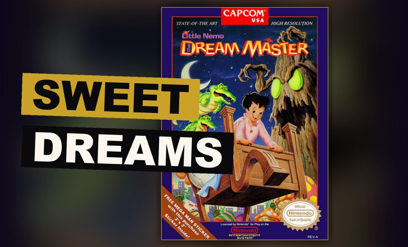 A boy rides a large tamed creature amid a dream world of many strange, changing rooms.