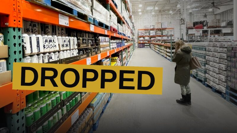 An empty shelf where a brain tonic once sat, forsaken by the great warehouse merchant that long sustained it.