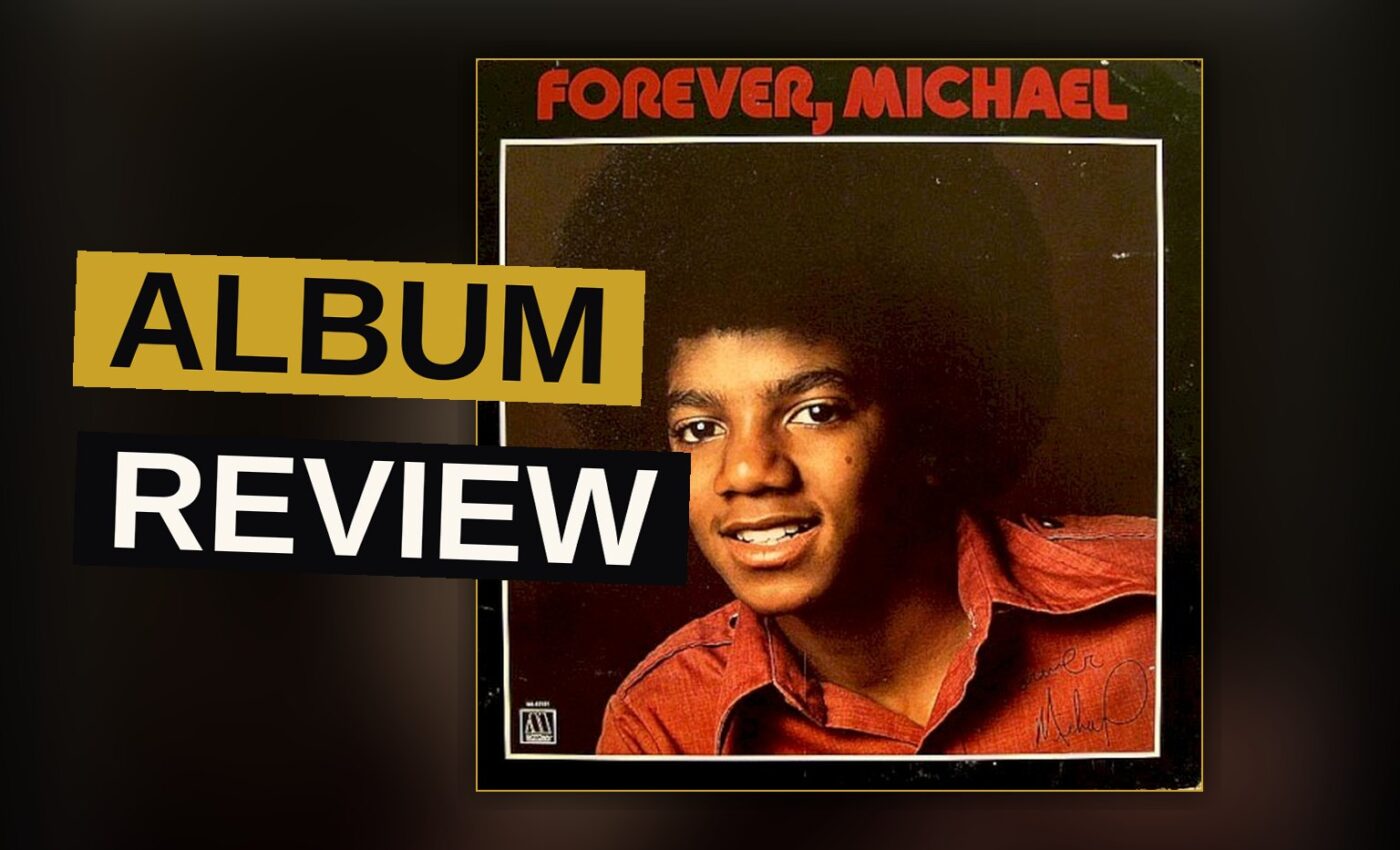 A young Michael Jackson in a 1970s-style portrait, looking thoughtful, with soft lighting and a vintage album cover aesthetic.