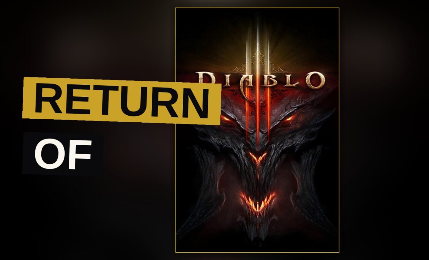 A hero wages war upon a monstrous demon within a ruined and shadowed cavern.