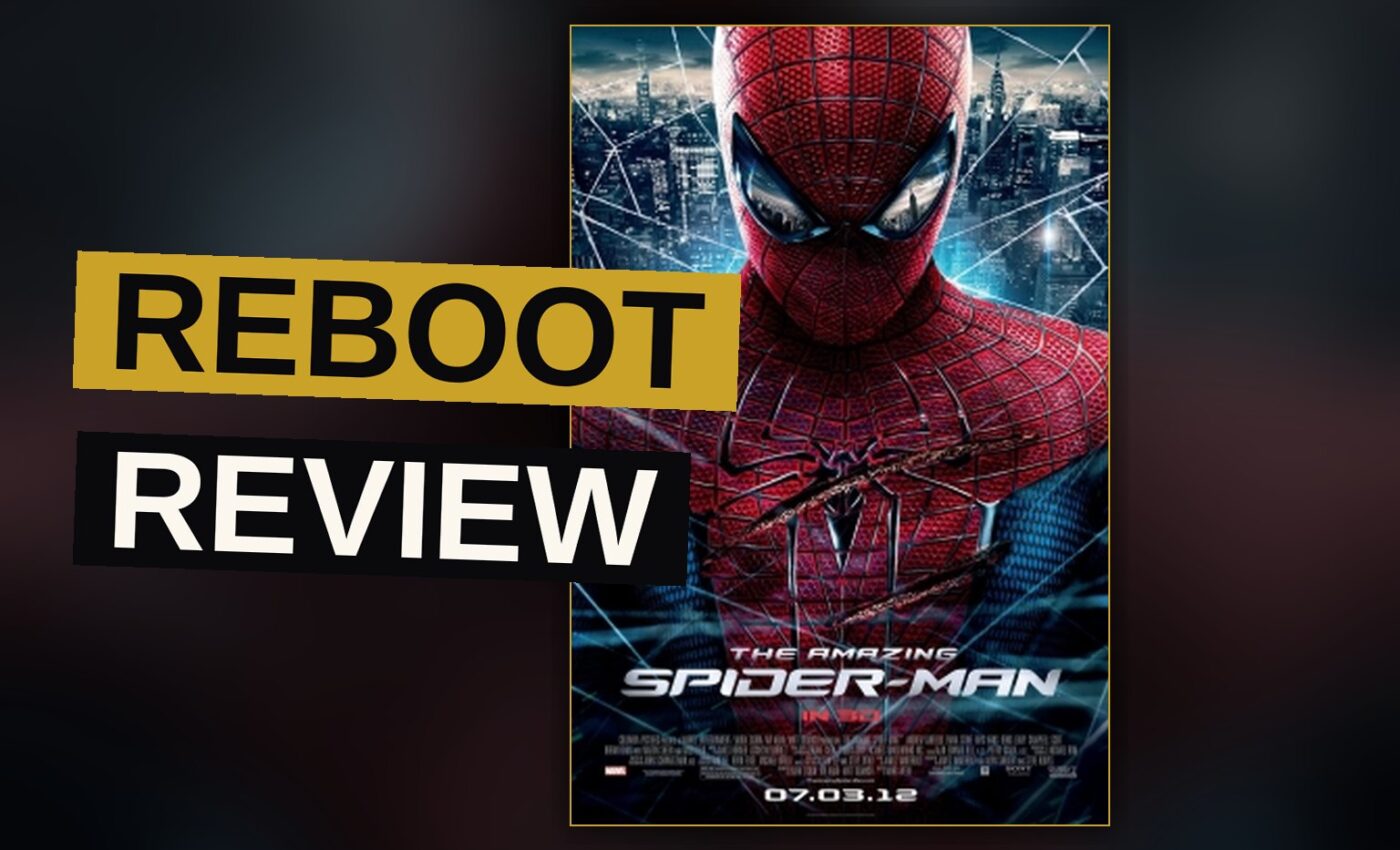Andrew Garfield as Spider-Man, mask off, holding a skateboard in a dimly lit alley.
