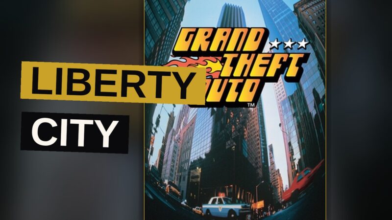 A speeding car races through a neon-lit city while police cruisers chase in pursuit.