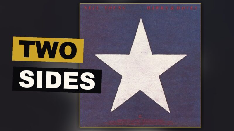 A record sleeve shown split between a quiet, warm homestead scene and a quick, energetic country scene.