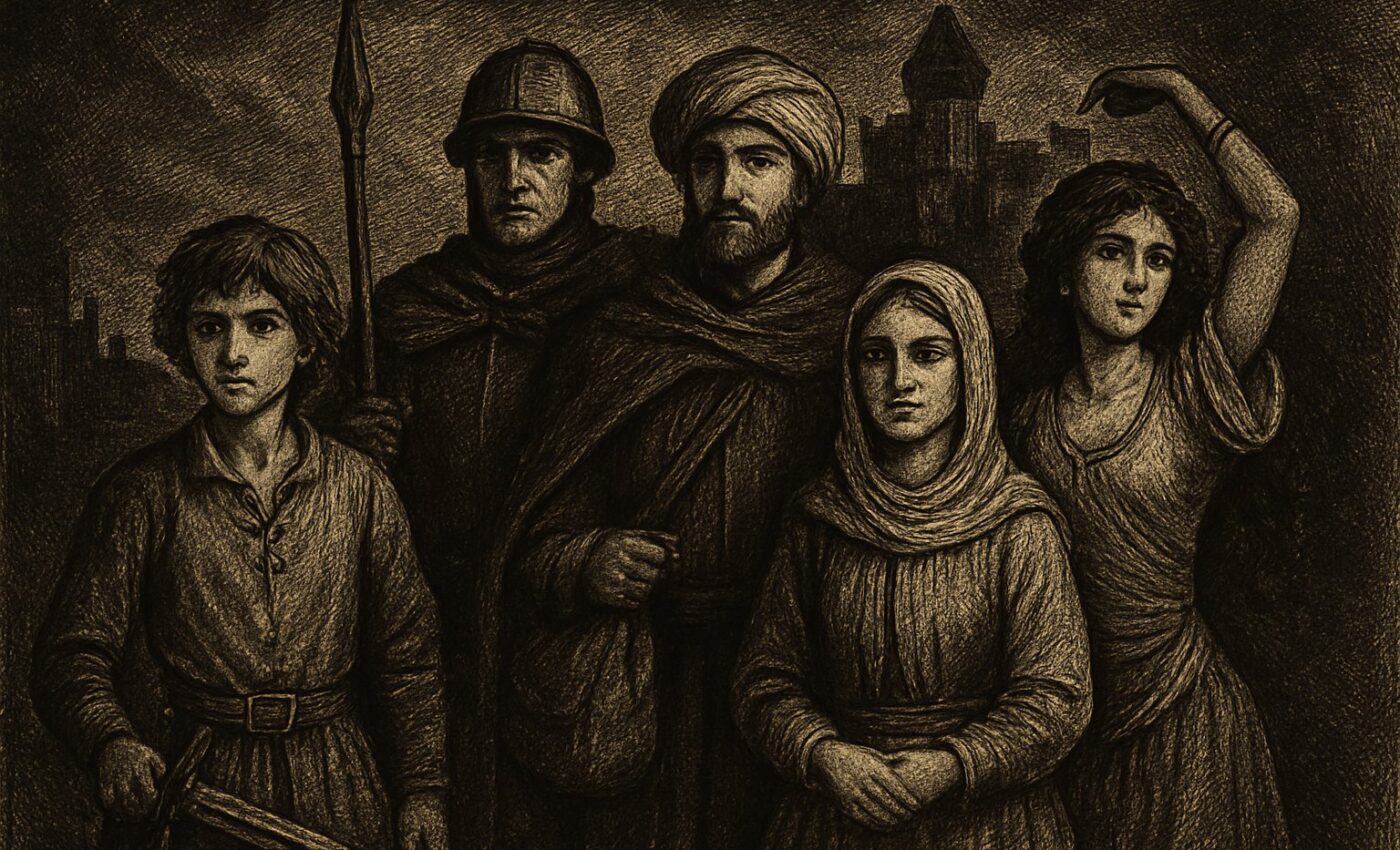 Five heroes of separate tales stand united before a kingdom, their private quests joined at last into a single grand journey.
