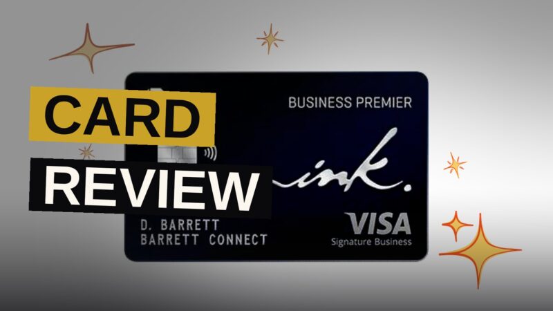 A modern business credit card on a desk with a laptop and receipts, representing business spending and rewards.