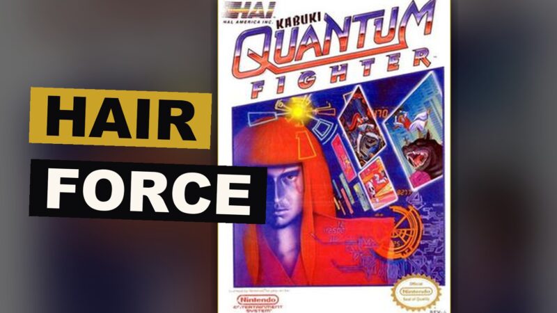 A fighter with living hair battles amid glowing machine halls within a vast digital system.