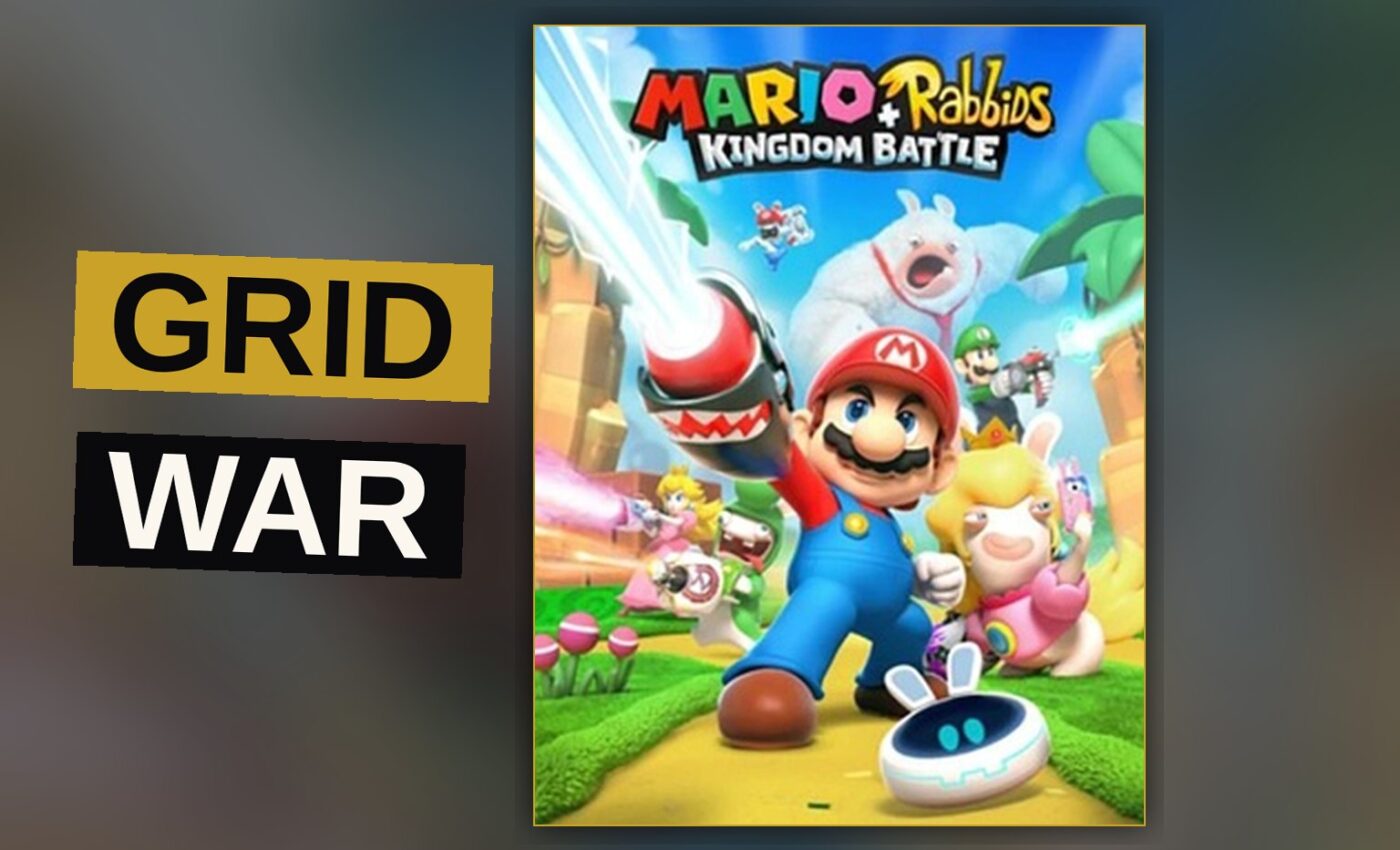 A plumber and a rabbit soldier stand upon a grid of peril, ready to do battle against a dread foe.