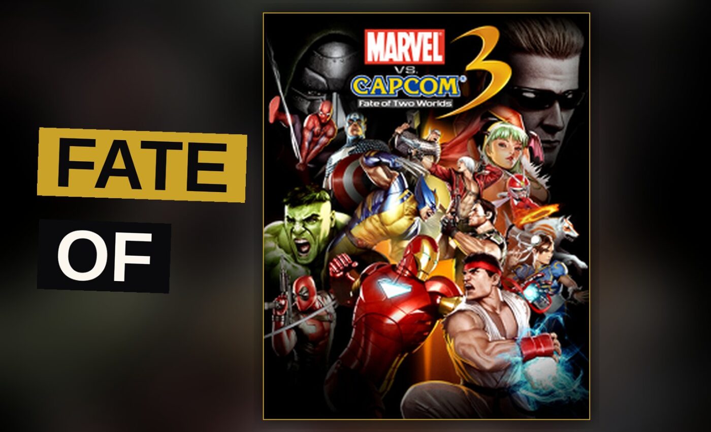 Iron Man and Ryu clash in a fast-paced combo with bright special effects in Marvel vs. Capcom 3.