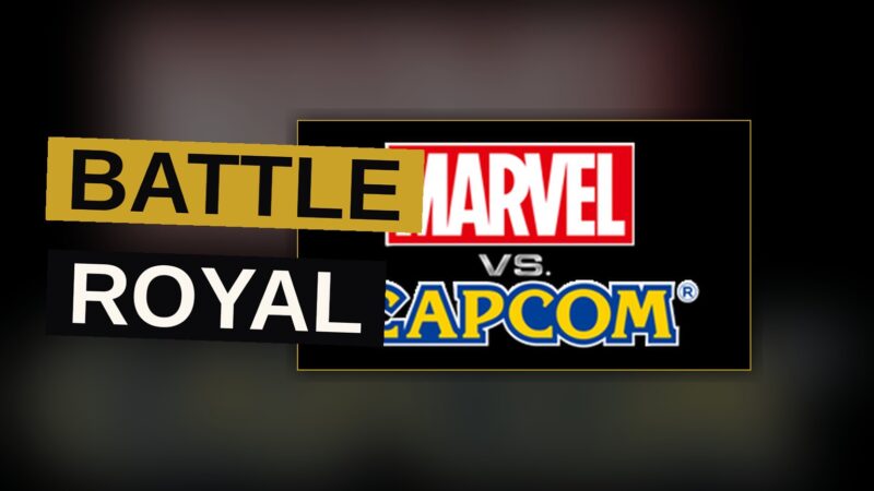A champion of Marvel and a champion of Capcom meet in furious combat upon a glowing arena.