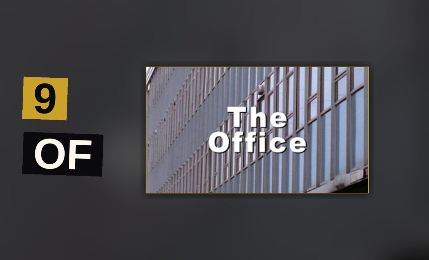 A dimly lit office cubicle scene evokes the mockumentary style of a classic workplace sitcom.