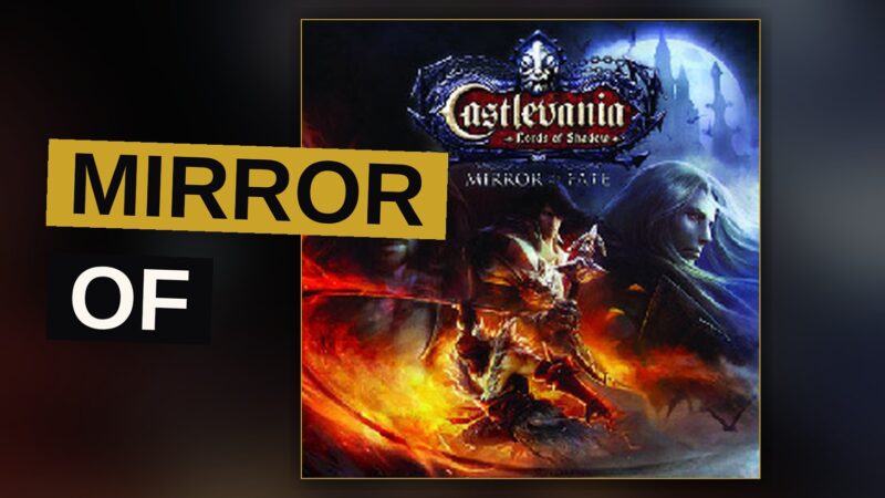 A Belmont wields his whip amid the shadowed halls of a ruined castle.