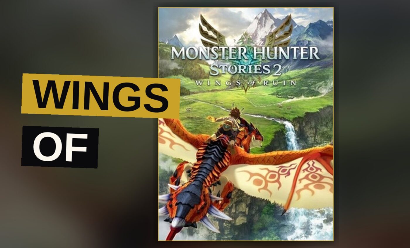A rider sits upon a great wyrm as it flies above a verdant forest.