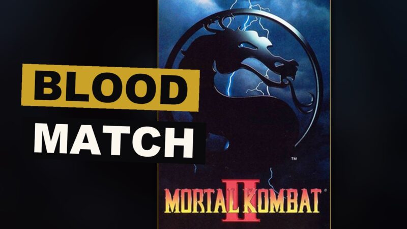 Two grim fighters trade savage blows within a darkened arena of stone and peril.