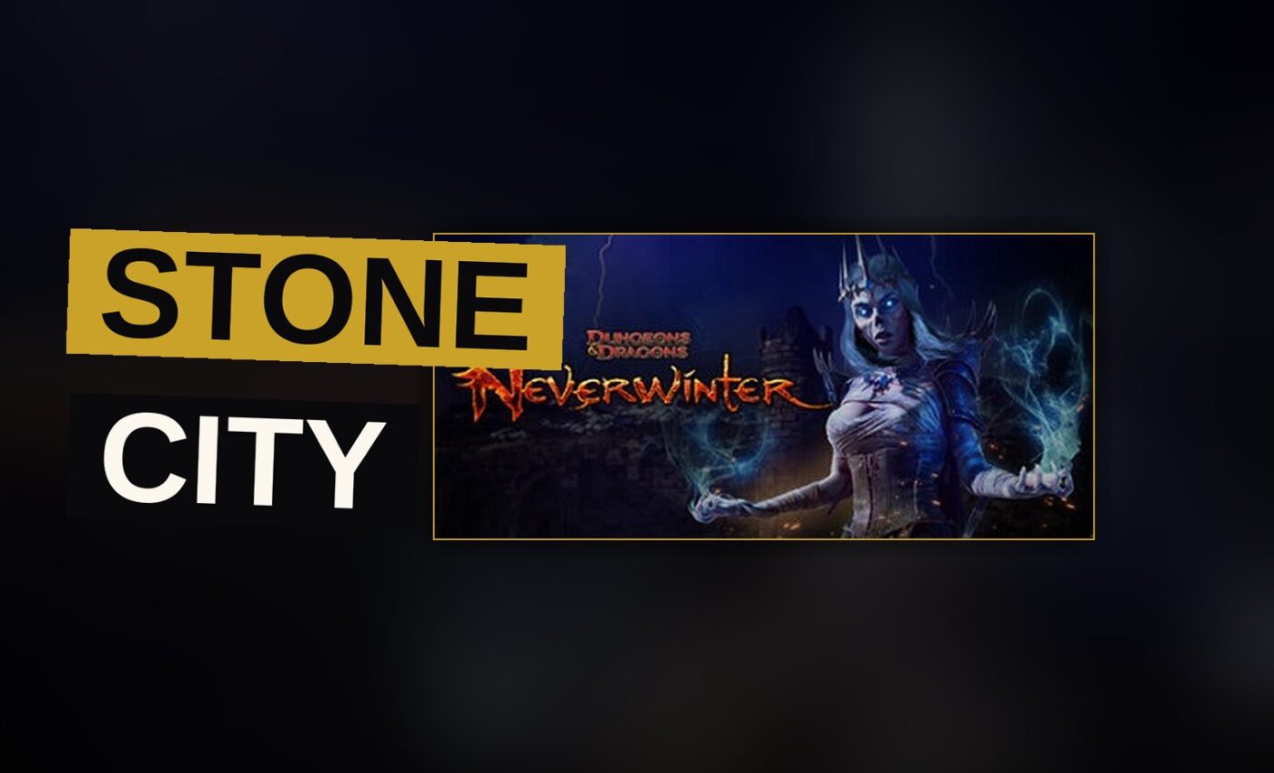 A grand city of stone and shadow, filled with life and wandering heroes.
