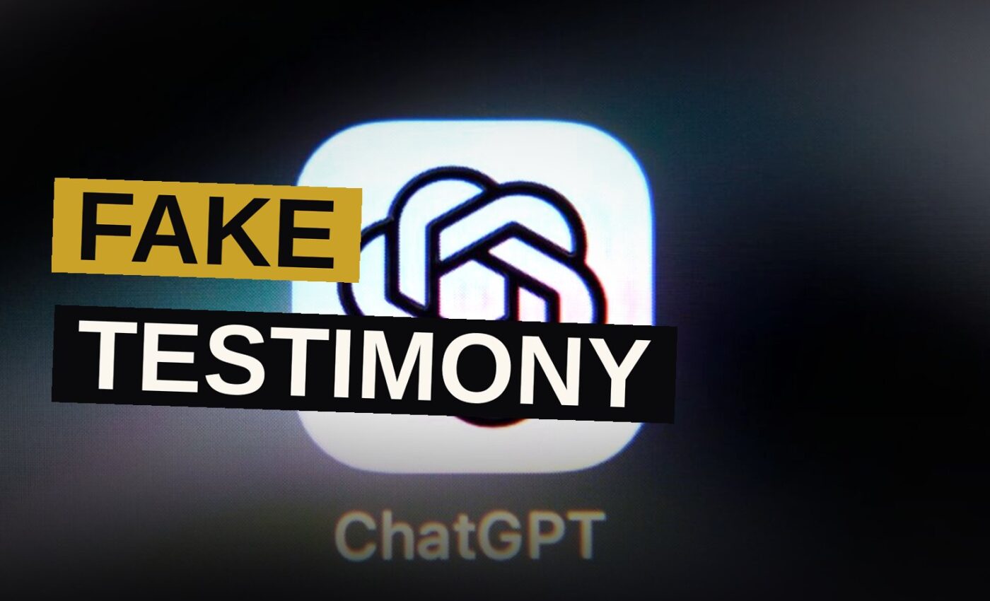 A gavel sits atop a bench near a glowing laptop screen in a dim courtroom.