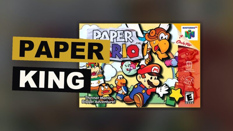 Mario, made of paper, bends thin to slip through a narrow opening in a warm, welcoming kingdom.