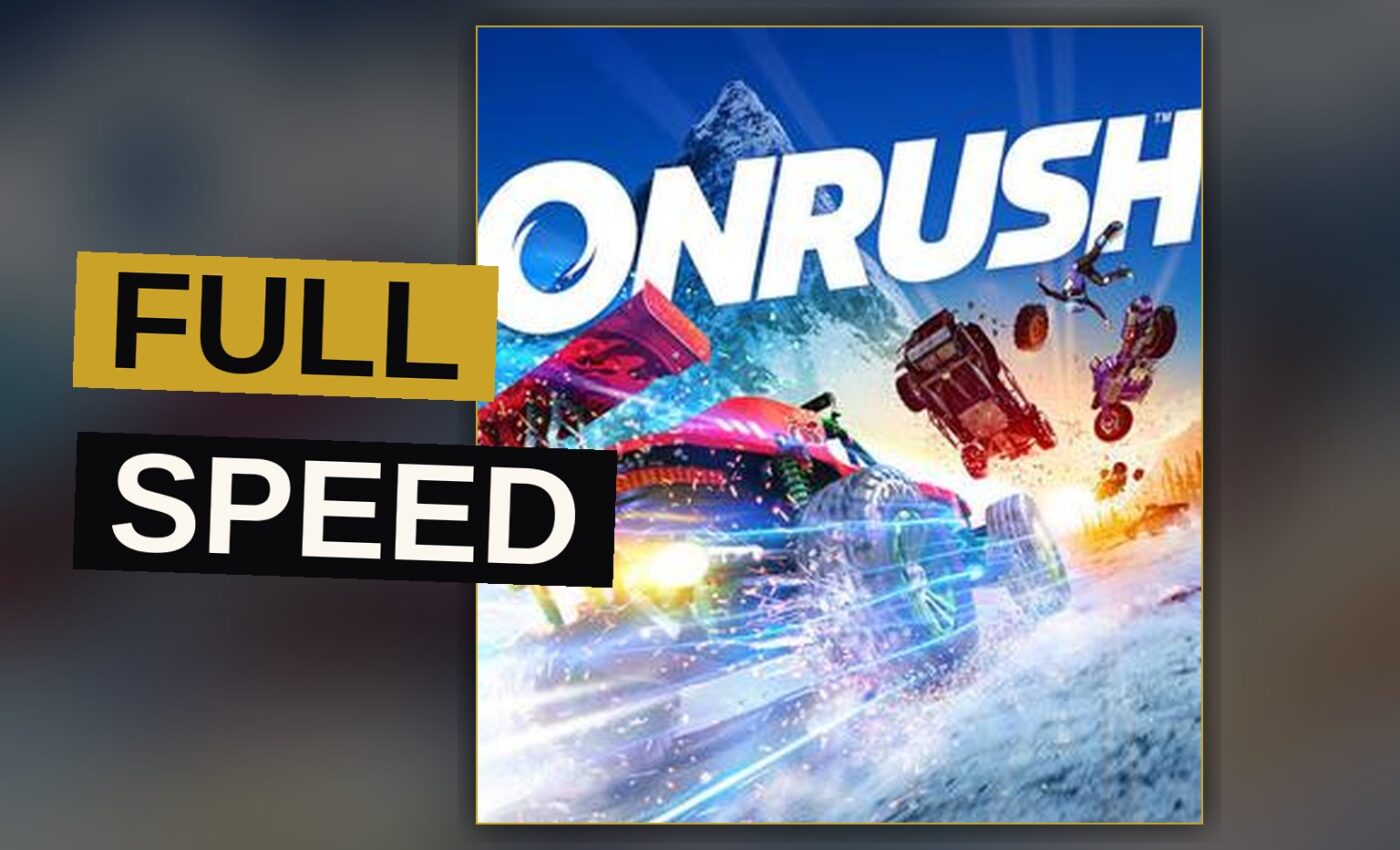 A racing car slides through a narrow track while another car collides with it.