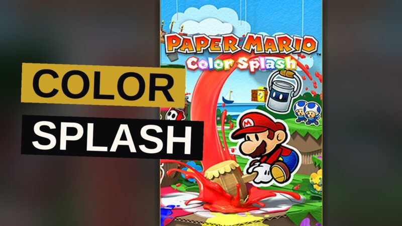 Mario stands amid a bright painted realm, brush in hand, ready to alter the very hue of his surroundings.