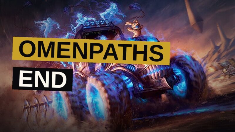 A glowing magical portal links surreal fantasy worlds together in a swirling multiverse.