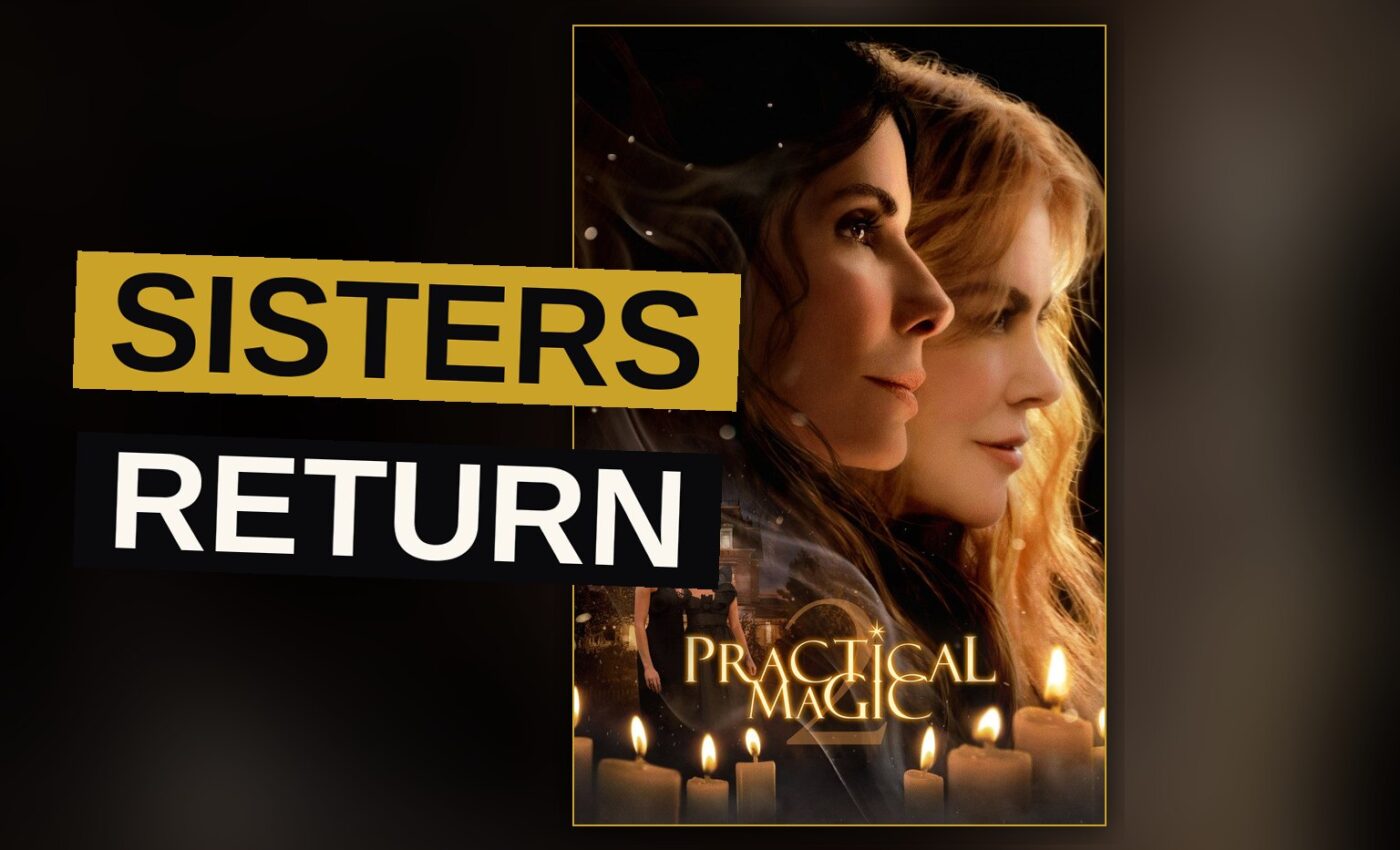 Two sisters stand together amid warm light and herbs, bound still by the old curse that has haunted their house.