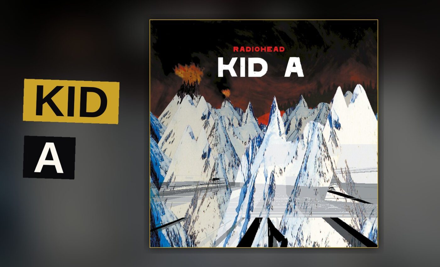 A stark, snowy mountain peak under a dark sky, with a glitchy, signal-like overlay, evoking the album's cold, electronic mood.