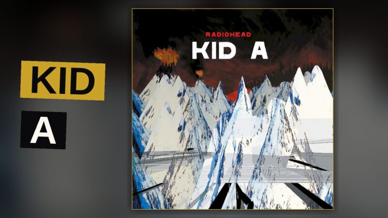 A stark, snowy mountain peak under a dark sky, with a glitchy, signal-like overlay, evoking the album's cold, electronic mood.