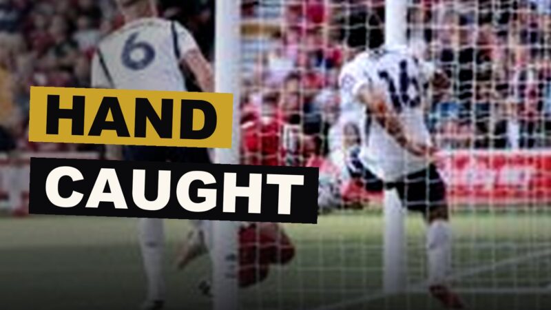 A video now revealed shows the hand of the player touching the ball ere it crossed the fatal line.