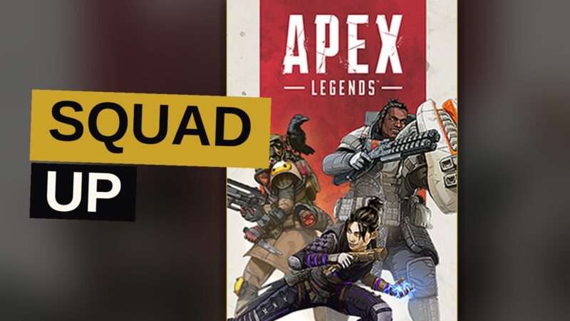 Three armored characters slide down a rocky canyon while gripping futuristic weapons in a battle royale scene.