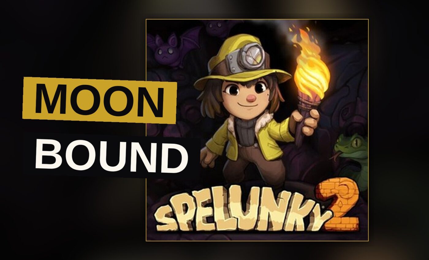 A daughter of an explorer, whip in hand, descends through a perilous cave toward a distant moon.