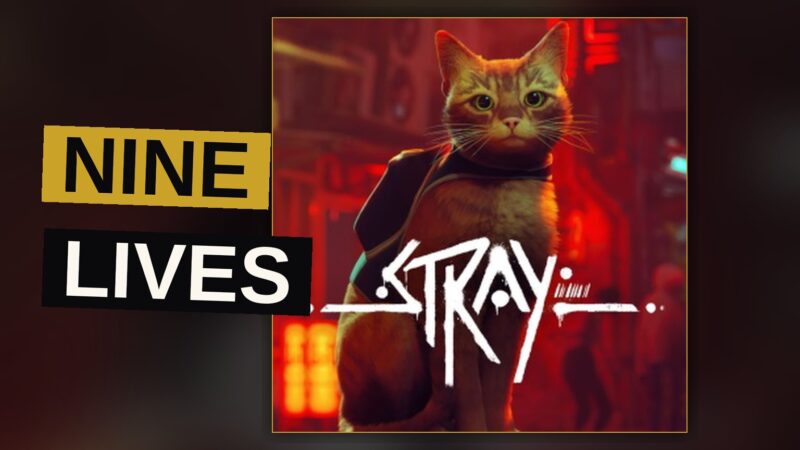 An orange cat gazes over a wet, neon-lit city built by machines long after humans have vanished.