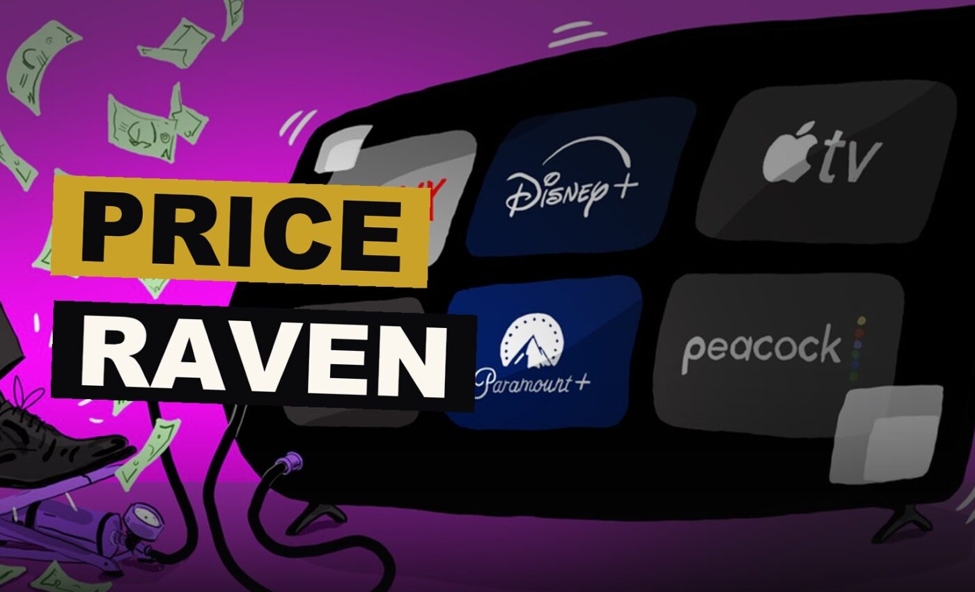 An image of coins and remote controls amid rising flame, a token of the terrible and mounting cost of these modern streaming services.