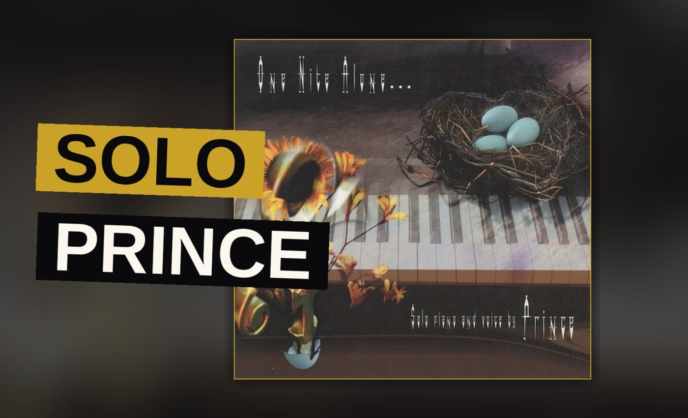 A dimly lit piano with a lone silhouette seated at the keys, evoking a private late-night performance.