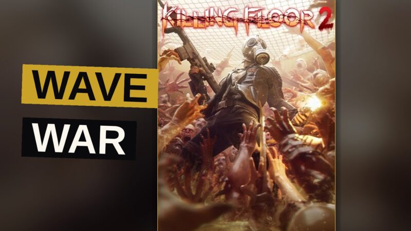 Soldiers brace themselves against a relentless tide of monstrous foes in a ruined urban landscape.