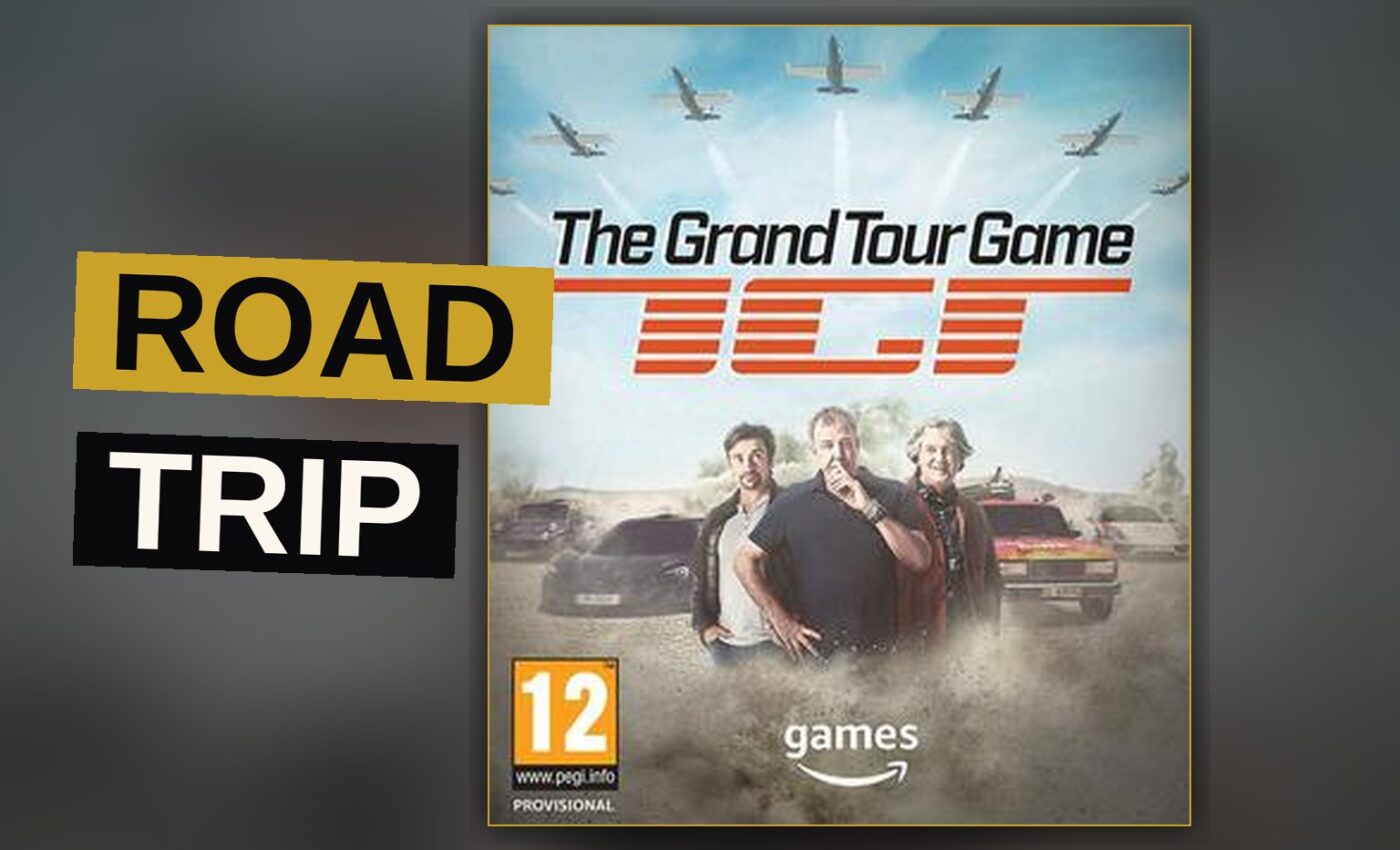 Clarkson, Hammond and May stand beside a luxury sports car on a scenic coastal road.