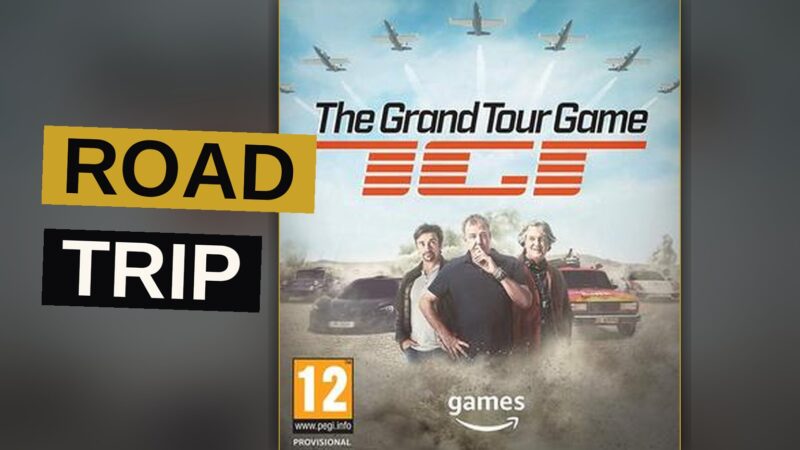 Clarkson, Hammond and May stand beside a luxury sports car on a scenic coastal road.