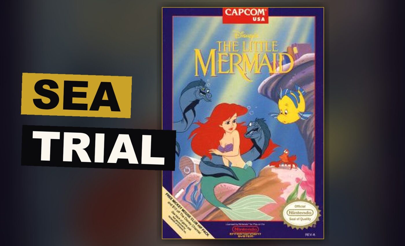 The young princess of the sea swims amid coral, bubbles rising as she moves through the perils that beset her deep realm.